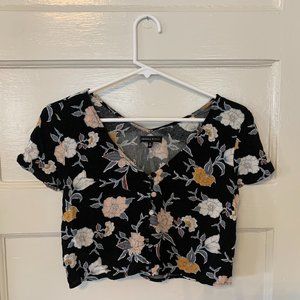 Kendall & Kylie floral crop top